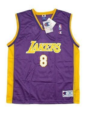 Vintage LA Lakers 8 Kobe Bryant Mesh Basketball Jersey NBA Champion Size 40 (M)